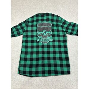 Kreepsville 666 Franken Monster Flannel‎ Green Black 2XL Frankenstein